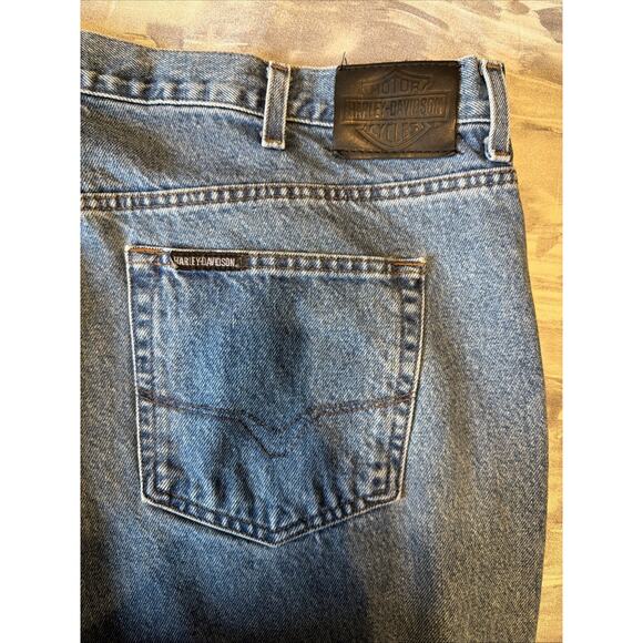 Harley-Davidson Jeans Denim Black Label Straight Leg Motorcycle Gift Men’s 44x30 - Picture 6 of 9